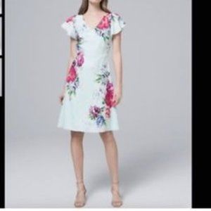 White House Black Market Multi Color Floral Shift Dress  4